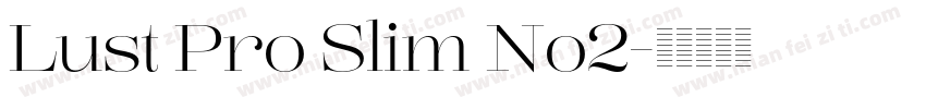 Lust Pro Slim No2字体转换